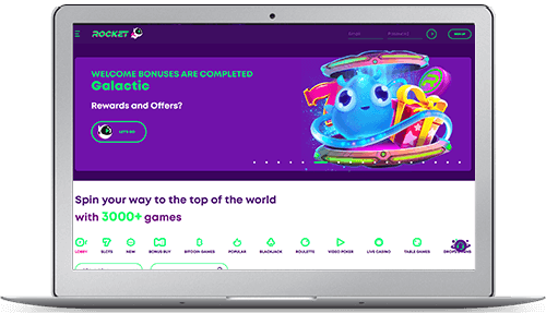 Casino Rocket Lobby Interface